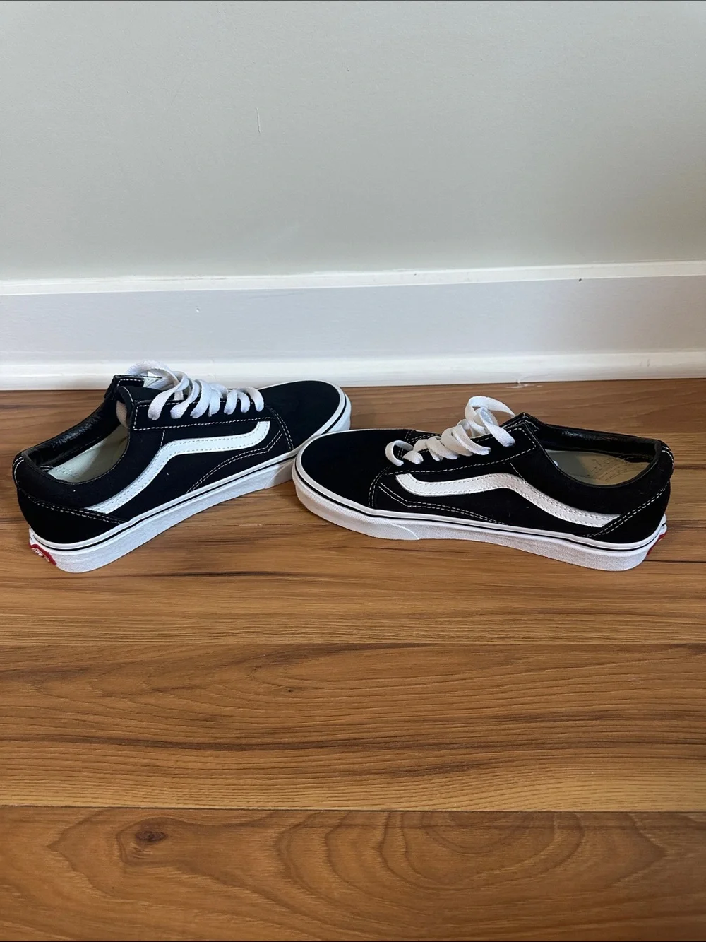 Classic Black & White Skate Sneakers